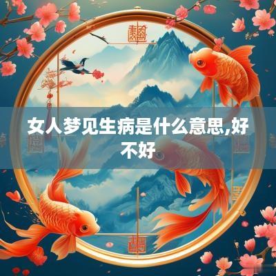 女人梦见生病是什么意思,好不好