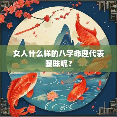 女人什么样的八字命理代表暧昧呢？