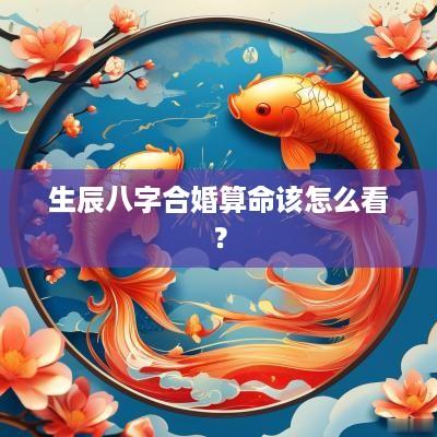 生辰八字合婚算命该怎么看？