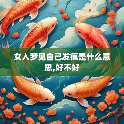 女人梦见自己发疯是什么意思,好不好