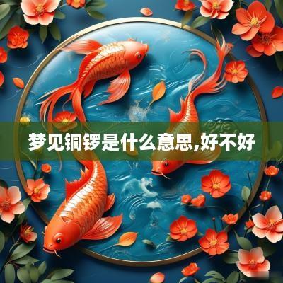 梦见铜锣是什么意思,好不好