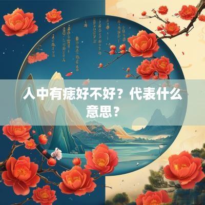人中有痣好不好？代表什么意思？