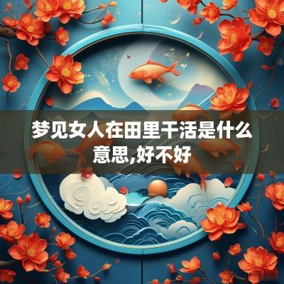 梦见女人在田里干活是什么意思,好不好