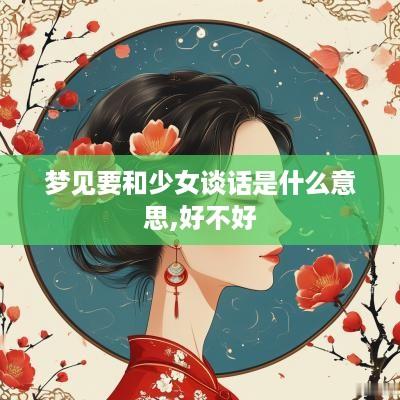 梦见要和少女谈话是什么意思,好不好