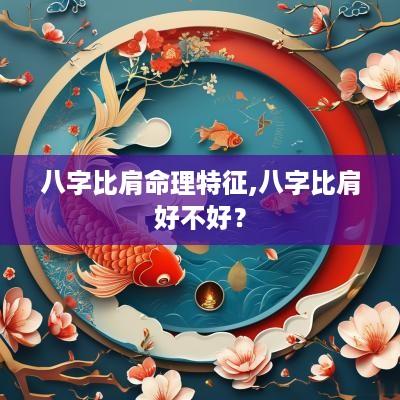 八字比肩命理特征,八字比肩好不好？