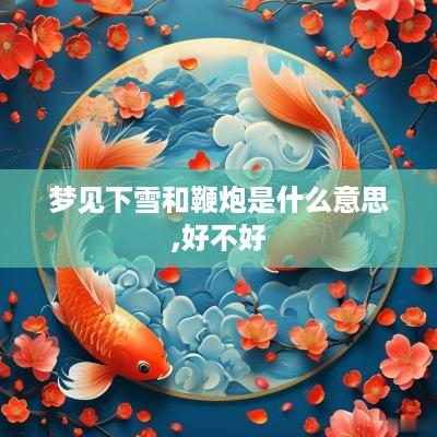 梦见下雪和鞭炮是什么意思,好不好