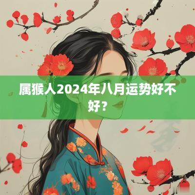 属猴人2025年八月运势好不好？
