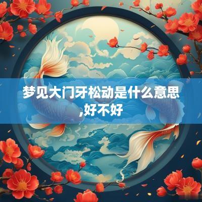 梦见大门牙松动是什么意思,好不好