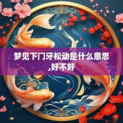 梦见下门牙松动是什么意思,好不好