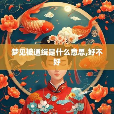 梦见被通缉是什么意思,好不好