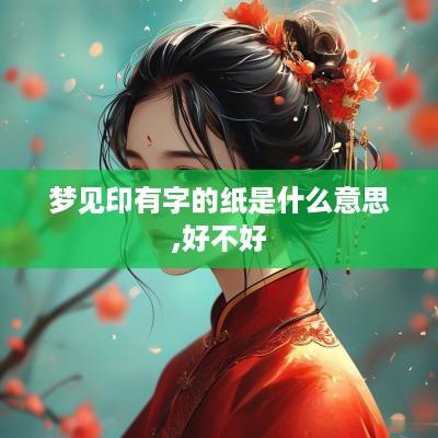 梦见印有字的纸是什么意思,好不好