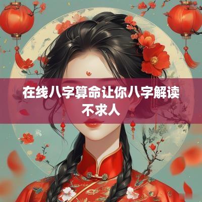 在线八字算命让你八字解读不求人