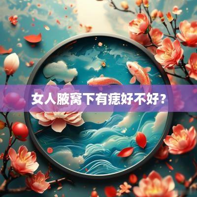 女人腋窝下有痣好不好？