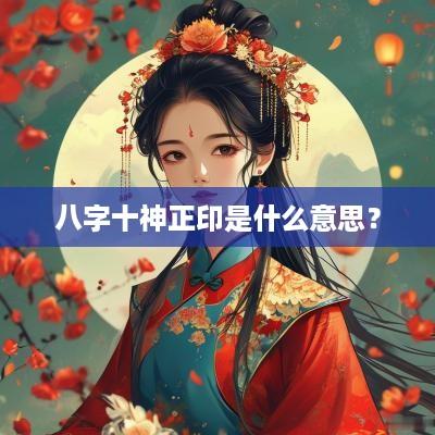 八字十神正印是什么意思？