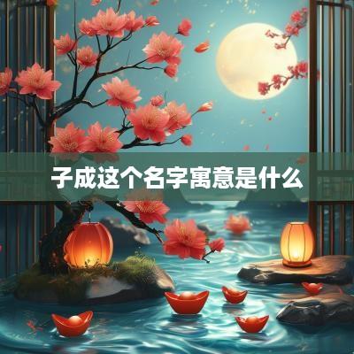 子成这个名字寓意是什么 子成这个名字寓意是什么