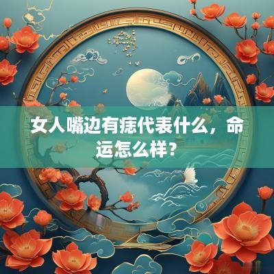 女人嘴边有痣代表什么，命运怎么样？