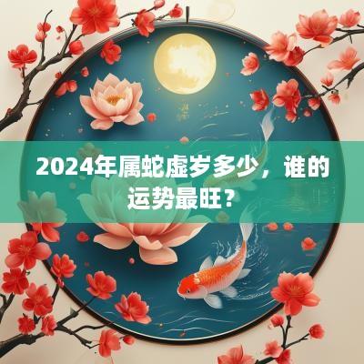 2025年属蛇虚岁多少，谁的运势最旺？