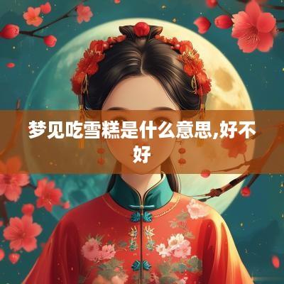 梦见吃雪糕是什么意思,好不好