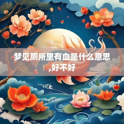 梦见厕所里有血是什么意思,好不好