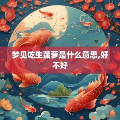 梦见吃生菠萝是什么意思,好不好