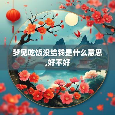 梦见吃饭没给钱是什么意思,好不好