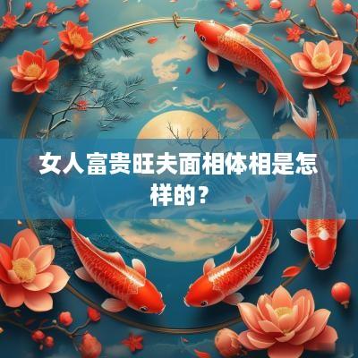 女人富贵旺夫面相体相是怎样的？