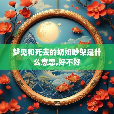 梦见和死去的奶奶吵架是什么意思,好不好