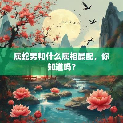 属蛇男和什么属相最配，你知道吗？