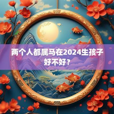 两个人都属马在2025生孩子好不好？