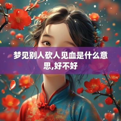 梦见别人砍人见血是什么意思,好不好