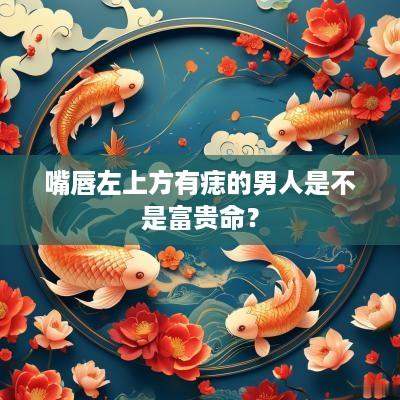嘴唇左上方有痣的男人是不是富贵命？