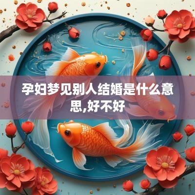 孕妇梦见别人结婚是什么意思,好不好