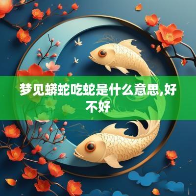 梦见蟒蛇吃蛇是什么意思,好不好