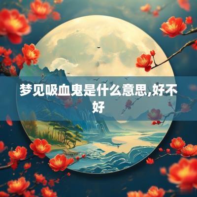 梦见吸血鬼是什么意思,好不好