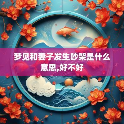 梦见和妻子发生吵架是什么意思,好不好