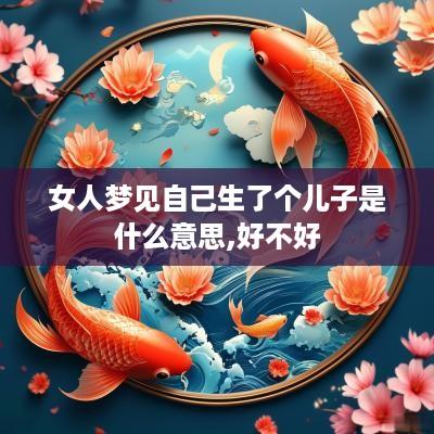 女人梦见自己生了个儿子是什么意思,好不好