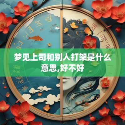 梦见上司和别人打架是什么意思,好不好