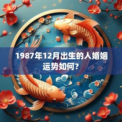 1987年12月出生的人婚姻运势如何？