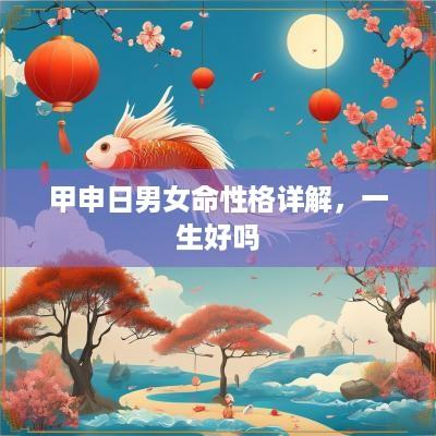 甲申日男女命性格详解，一生好吗