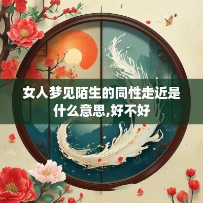 女人梦见陌生的同性走近是什么意思,好不好