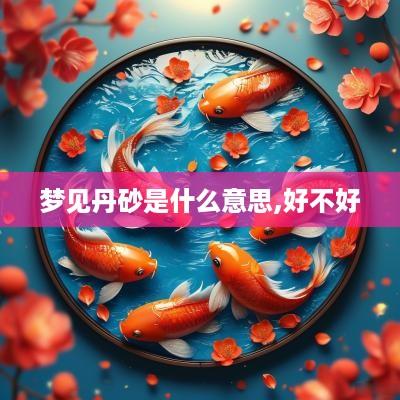 梦见丹砂是什么意思,好不好