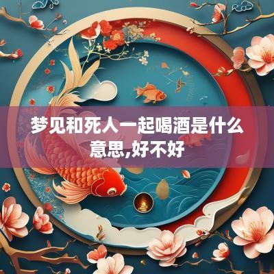 梦见和死人一起喝酒是什么意思,好不好