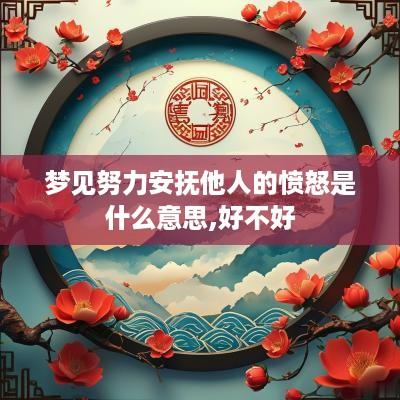 梦见努力安抚他人的愤怒是什么意思,好不好