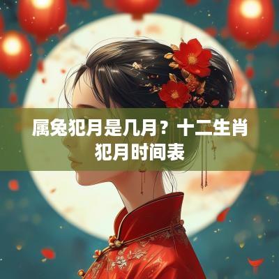 属兔犯月是几月？十二生肖犯月时间表