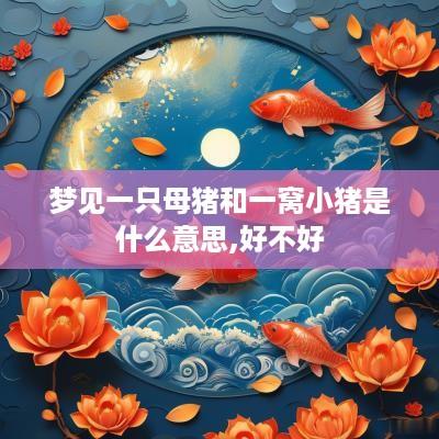 梦见一只母猪和一窝小猪是什么意思,好不好