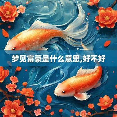 梦见富豪是什么意思,好不好