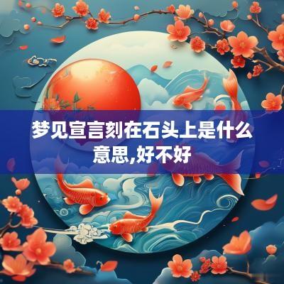 梦见宣言刻在石头上是什么意思,好不好