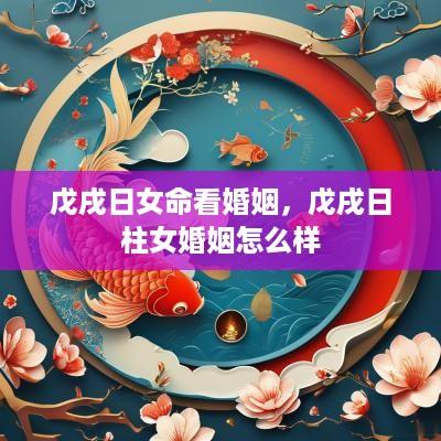 戊戌日女命看婚姻，戊戌日柱女婚姻怎么样