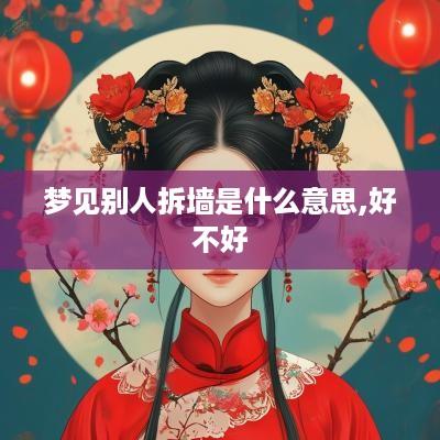 梦见别人拆墙是什么意思,好不好