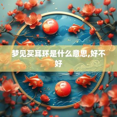 梦见买耳环是什么意思,好不好